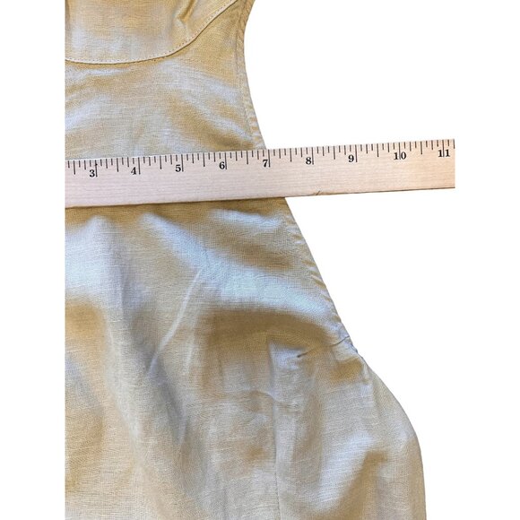 Lioness Womens Halter Dress Small Tan Linen Blend Sheath Maxi - Picture 12 of 16